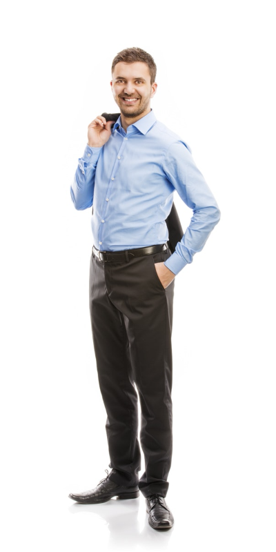Happy, successful businessman